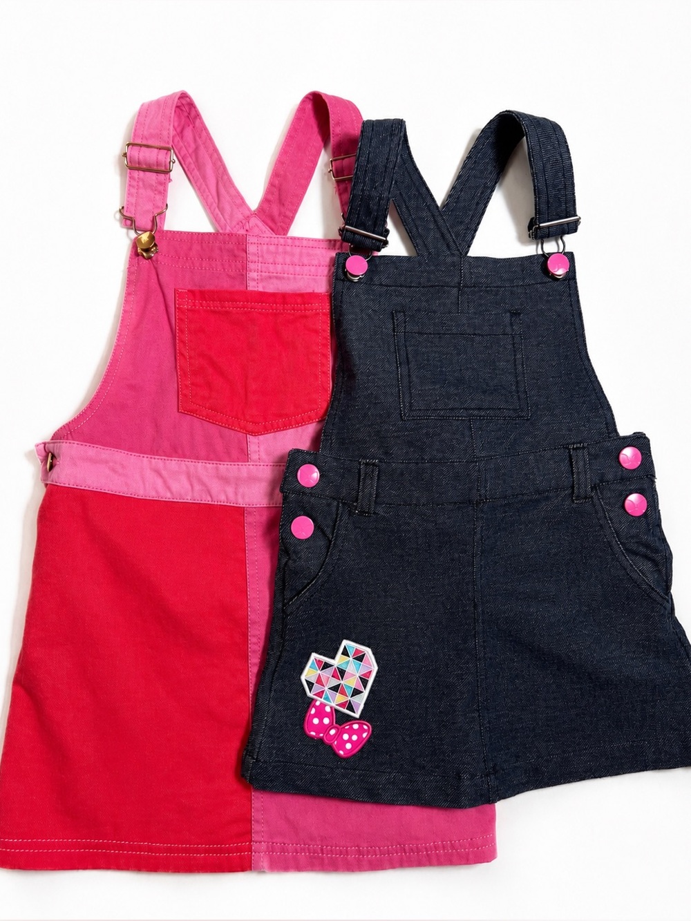 Girls Denim Overall Dress Bundle Sizes 4 & 5 Disney Store & Max Studio Set